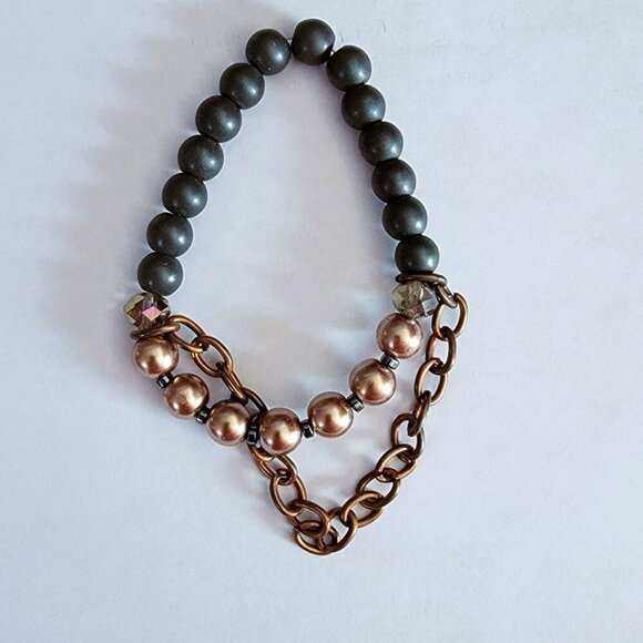 Set of Two Beaded and Chains Bracelets - Picture 3 of 3